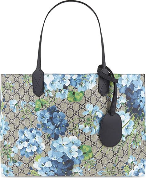 gucci medium tote blooms blue|Gucci Bloom toiletry pouch.